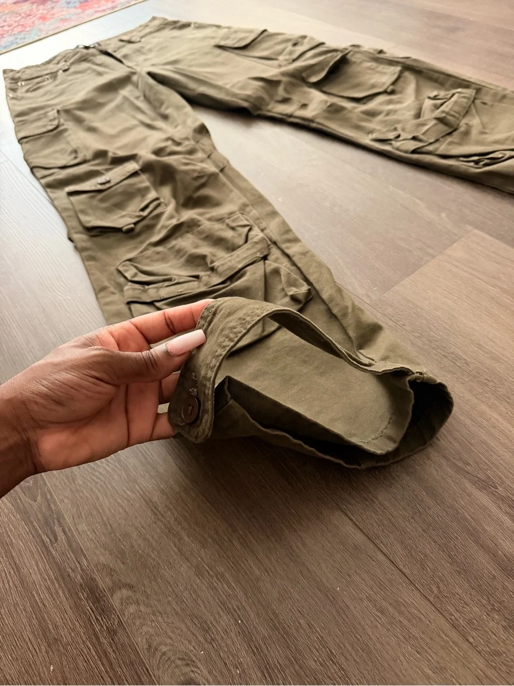 Olive Green Cargo Pants for Men - Multi-Pocket Utility Style